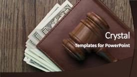  Presentation with bill rights - Beautiful presentation theme featuring bill rights - wooden table with hammer dollars backdrop and a tawny brown colored foreground