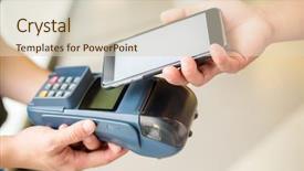  Presentation with pay - Presentation theme having bill with smart phone background and a soft green colored foreground