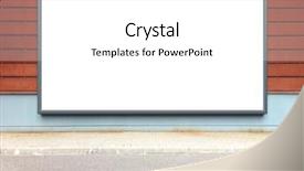  Presentation with wall street - Colorful presentation theme enhanced with billboard on a street wall backdrop and a white colored foreground