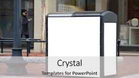  Presentation with kiosk - PPT layouts enhanced with billboard on solar recycling kiosk background and a light gray colored foreground