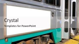  Presentation with blank - Slide deck enhanced with billboard on trolley bus streetcar background and a white colored foreground