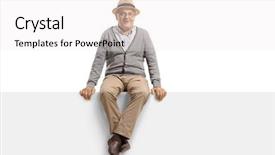  Presentation with blank - Slide deck with billboard sign isolated on white background and a white colored foreground