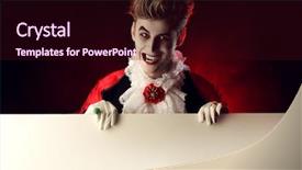 Presentation with vampire - Slide set with billboard with copy space halloween background and a wine colored foreground