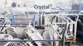  Presentation with spare parts warehouse - Theme with billet manufacturing - warehouse of parts background and a lemonade colored foreground