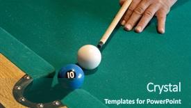  Presentation with billiard - Amazing presentation having billiard balls - playing pool the ball 10 backdrop and a ocean colored foreground