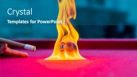  Presentation with billiard - Colorful slide deck enhanced with billiard-balls-are-photographed backdrop and a ocean colored foreground