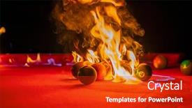  Presentation with billiard - Audience pleasing slides consisting of billiard-balls-are-photographed backdrop and a crimson colored foreground