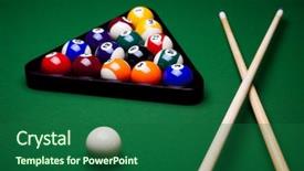  Presentation with billiard - Audience pleasing PPT layouts consisting of billiard balls pool backdrop and a ocean colored foreground
