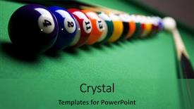  Presentation with billiard - Presentation theme enhanced with billiard game background and a ocean colored foreground