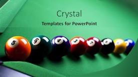  Presentation with billiard - Audience pleasing theme consisting of billiard-game backdrop and a seafoam green colored foreground