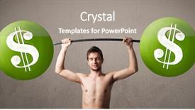  Presentation with lifting weights - PPT layouts enhanced with window and a wooden wall background and a soft green colored foreground.