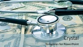  Presentation with health-care - Amazing presentation having bills depicting the health care backdrop and a light blue colored foreground