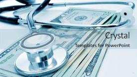  Presentation with 20 dollar bill - Cool new PPT theme with bills depicting the health care backdrop and a light blue colored foreground