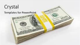  Presentation with wolf pack - Slide deck with pack of one hundred bills background and a white colored foreground