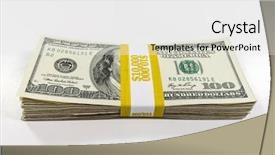  Presentation with pulp paper and mill - Presentation featuring one hundred bills with 10000 background and a white colored foreground