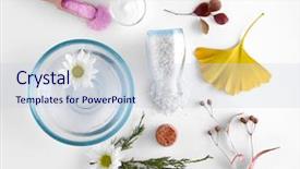  Presentation with natural ingredients - Beautiful slide set featuring biloba - natural ingredients for homemade cosmetics backdrop and a lemonade colored foreground