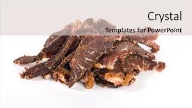  Presentation with raw meat - Cool new presentation design with biltong is a healthy low backdrop and a lemonade colored foreground