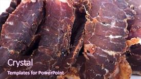  Presentation with raw meat - Presentation theme enhanced with biltong is a healthy low background and a tawny brown colored foreground