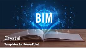  Presentation with bim - Slides consisting of bim-inscription-coming-out background and a tawny brown colored foreground