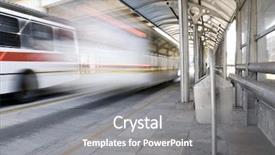  Presentation with bus stop - Slides having bin in the foreground motion background and a gray colored foreground