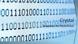  Presentation with code - Presentation theme consisting of binary code from a computer background and a light blue colored foreground