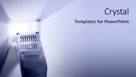  Presentation with power plug animated - Presentation theme featuring binary code numbers abstract background - computer net connection plug background and a sky blue colored foreground