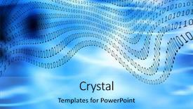  Presentation with binary blue - Beautiful theme featuring binary code on blue background backdrop and a arctic colored foreground