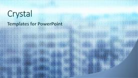  Presentation with binary - Cool new slides with binary code on blurred cityscape backdrop and a cool aqua colored foreground
