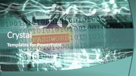  Presentation with computer security - Amazing presentation having binary code security and password backdrop and a seafoam green colored foreground
