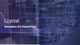  Presentation with market data - Presentation theme featuring binary-coding-and-stock-market background and a ocean colored foreground