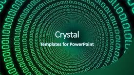  Presentation with stream - Presentation design consisting of binary flow - digital stream background and a ocean colored foreground