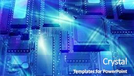  Presentation with high technology - Theme featuring binary flow - high technology - computer electronics background and a cobalt blue colored foreground