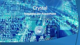  Presentation with high technology - Cool new presentation theme with binary flow - high technology - computer electronics backdrop and a teal colored foreground