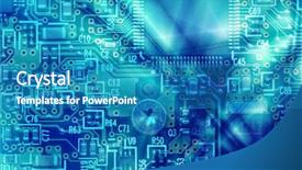  Presentation with high technology - Beautiful presentation theme featuring binary flow - high technology - computer electronics backdrop and a teal colored foreground