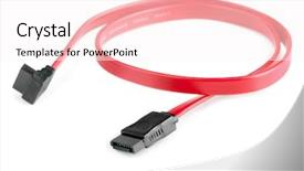  Presentation with data cabling - Slides with fashion outdoor photo of beautiful sexy girl with dark hair and tanned skin wears black bikini with luxurious necklace relaxing on summer beach background and a wine colored foreground