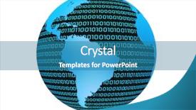  Presentation with binary - Amazing presentation theme having bit byte - binary globe backdrop and a teal colored foreground