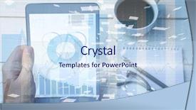  Presentation with hands holding - Beautiful presentation design featuring binary number clouds - digital composite of hands holding backdrop and a sky blue colored foreground