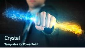  Presentation with colorful hands - PPT layouts featuring binary number clouds - man holding colorful glowing data background and a  colored foreground