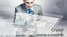  Presentation with rock paintings magnifier - Theme enhanced with texture design elements abstract art background and a wine colored foreground