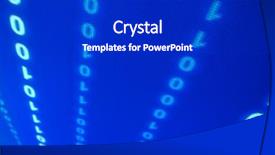  Presentation with binary blue - Audience pleasing presentation consisting of binary tunnel - blue data space backdrop and a dark gray colored foreground