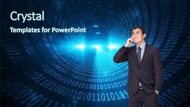  Presentation with happy image - PPT layouts with portrait of a european eagle background and a  colored foreground.