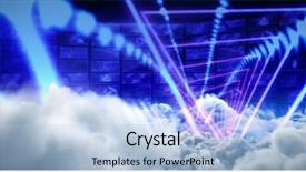  Presentation with triangle - Beautiful PPT theme featuring binary tunnel - composite image of triangle design backdrop and a light blue colored foreground