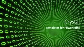  Presentation with tunnel - Colorful PPT layouts enhanced with binary tunnel - digital world backdrop and a forest green colored foreground