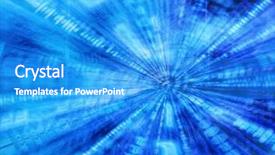  Presentation with tunnel - Presentation design enhanced with binary tunnel background and a teal colored foreground