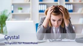  Presentation with office water cooler - Amazing PPT theme having binder - businesswoman working in the office backdrop and a lemonade colored foreground
