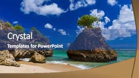  Presentation with ubud bali indonesia sep 5 - Theme with bingin beach in bali indonesia background and a ocean colored foreground