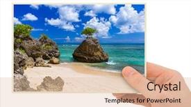  Presentation with bali - PPT theme featuring bingin beach in bali background and a lemonade colored foreground