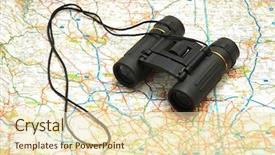  Presentation with map of alabama - Presentation theme consisting of binoculars over the map background and a lemonade colored foreground