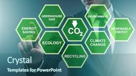  Presentation with ecology - Amazing slide set having bio carbon - businessman in ecology and environment backdrop and a ocean colored foreground
