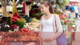  Presentation with food market - Theme consisting of bio cell - sale shopping food pregnancy background and a red colored foreground